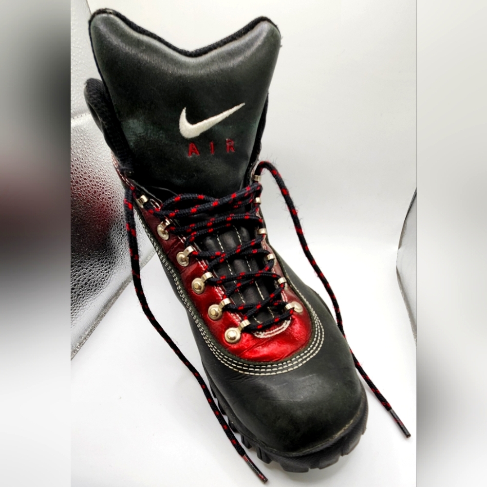 Nike Black and Red Air Boot